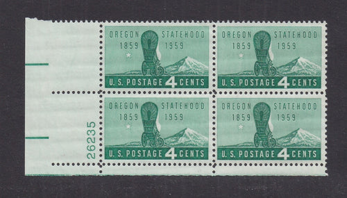 # 1124 (1959) Oregon - PB, LL #26235, MNH