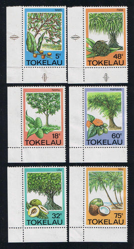 Tokelau # 114-119 (1985) Trees, Fruits & Herbs - Sgls, Set/6 MNH