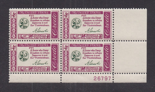 # 1143 (1960) Lincoln Quote - PB, LR #26797, MNH