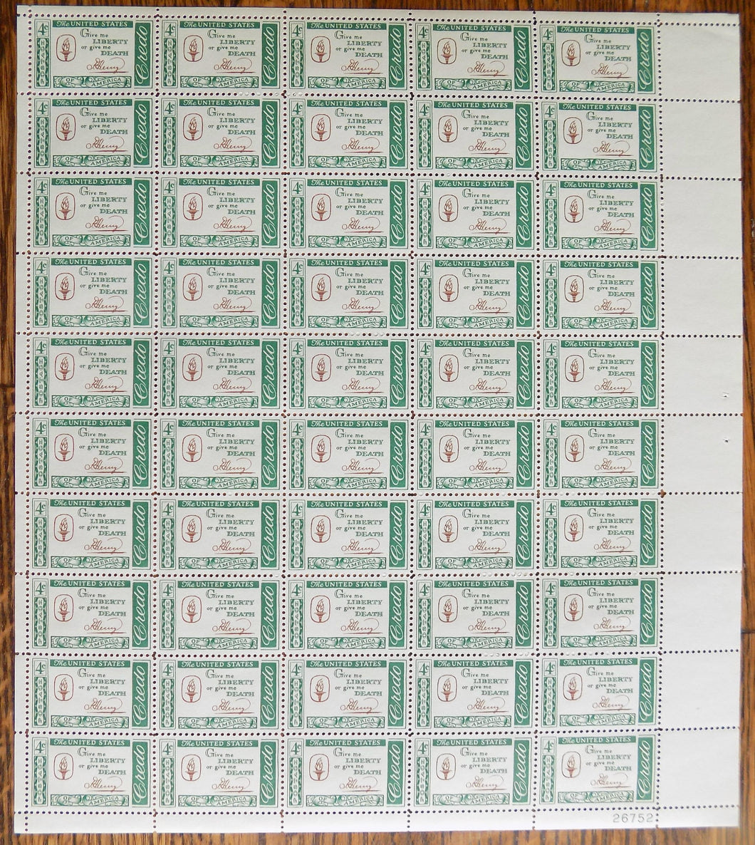 # 1144 (1961) Henry Quote - Pane, MNH