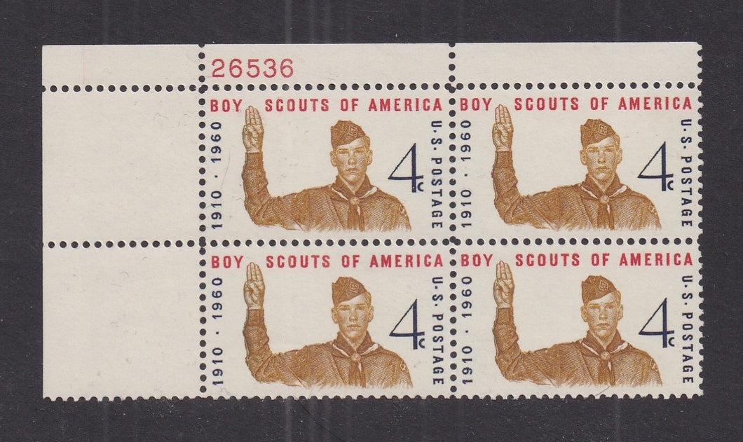 # 1145 (1960) Boy Scouts - PB, UL #26536, XF MNH