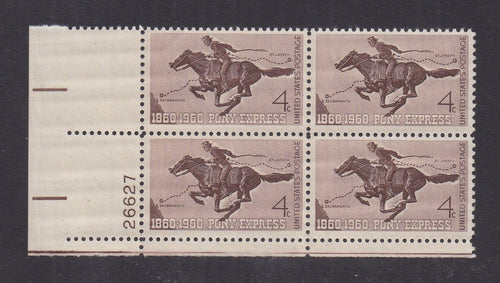 # 1154 (1960) Pony Express - PB, LL #26627, MNH