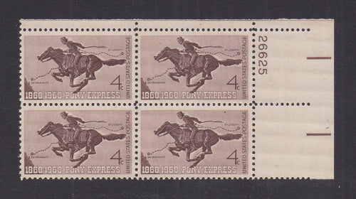 # 1154 (1960) Pony Express - PB, UR #26625, MNH