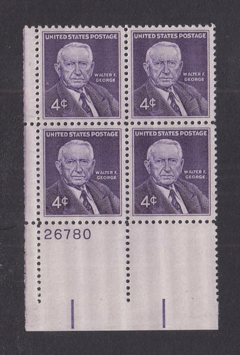 # 1170 (1960) WF George - PB, LL #26780, XF MNH