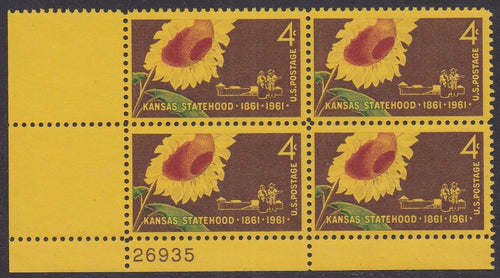 # 1183 (1961) Kansas - PB, LL #26935, MNH