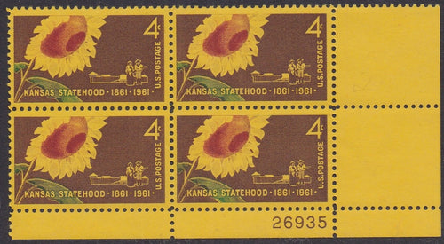 # 1183 (1961) Kansas - PB, LR #26935, MNH