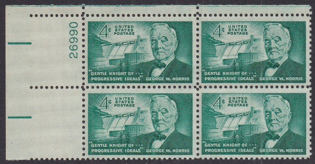 # 1184 (1961) Norris - PB, UL #26990, MNH