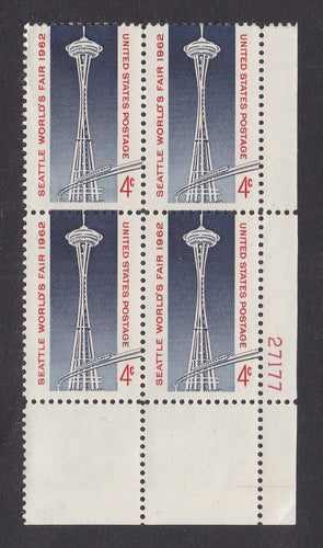 # 1196 (1962) Space Needle - PB, LR #27177, MNH