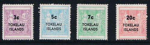 Tokelau # 12-15 (1967) NZ Surcharged - Sgls, Set/4, MNH