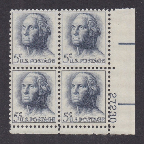 # 1213 (1962) Washington, Not tagged - PB, LR #27230, MNH
