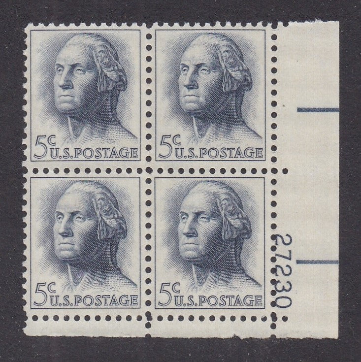 # 1213 (1962) Washington, Not tagged - PB, LR #27230, MNH