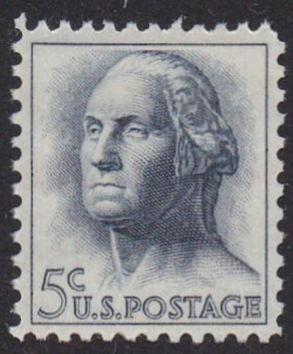 # 1213 (1962) Washington, Not tagged - Sgl, XF MNH