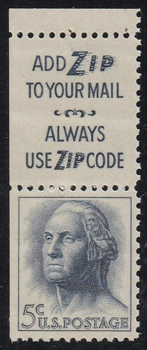 # 1213c (1964) Washington, S3, Tagged - Bklt V pr, MNH