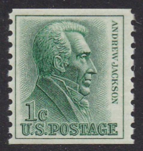 # 1225 (1963) Jackson - Coil sgl, FVF MNH