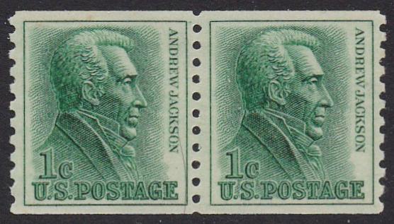 # 1225a (1966) Jackson, Tagged - Coil pair, FVF MNH