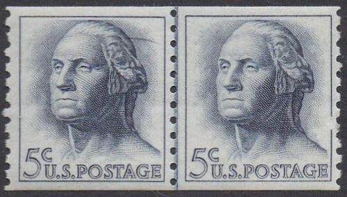 # 1229 (1962) Washington, Not tagged - Coil LP, FVF MNH, pulled perf [1]