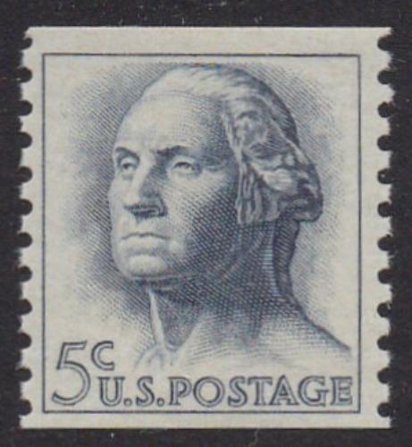 # 1229 (1962) Washington, Not tagged - Coil sgl, MNH