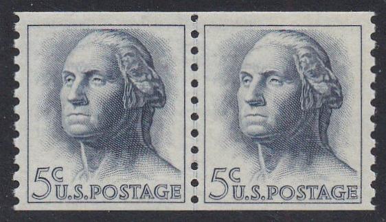 # 1229 (1962) Washington, Not tagged - Coil LP, XF MNH