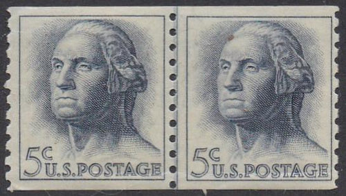 # 1229a (1963) Washington, Tagged - Coil LP, FVF MNH, crease [1]