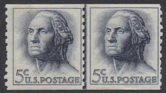 # 1229a (1963) Washington, Tagged - Coil LP, FVF MNH, adherence [2]