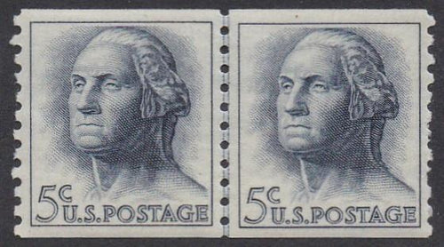 # 1229a (1963) Washington, Tagged - Coil LP, FVF MNH, short perfs [3]