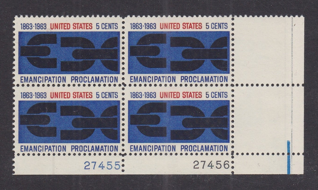 # 1233 (1963) Emancipation - PB, LR #27455/27456, MNH