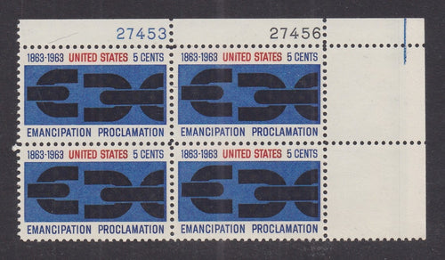 # 1233 (1963) Emancipation - PB, UR #27453/27456, MNH