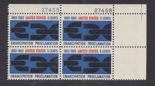 # 1233 (1963) Emancipation - PB, UR #27455/27458, MNH