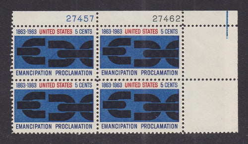 # 1233 (1963) Emancipation - PB, UR #27457/27462, MNH