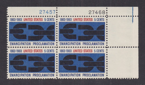 # 1233 (1963) Emancipation - PB, UR #27457/27468, MNH