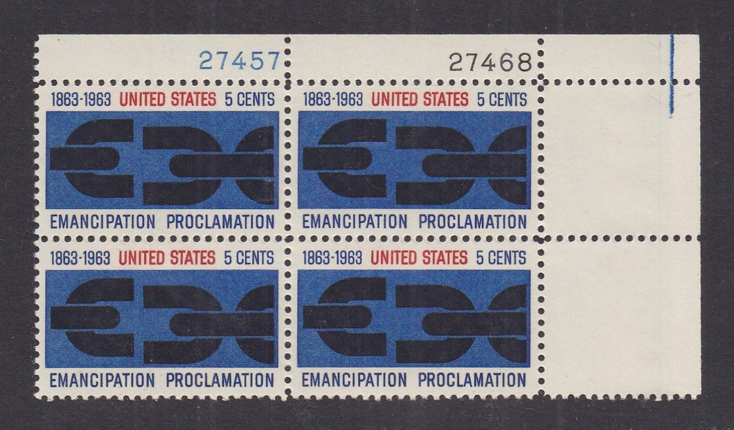 # 1233 (1963) Emancipation - PB, UR #27457/27468, MNH