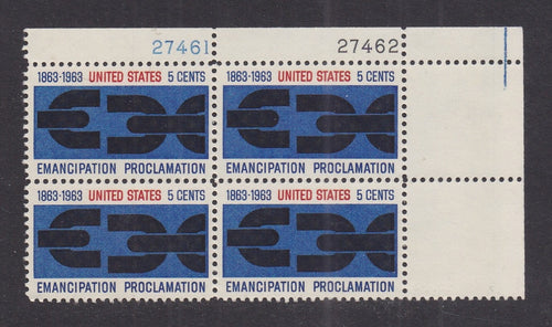 # 1233 (1963) Emancipation - PB, UR #27461/27462, MNH