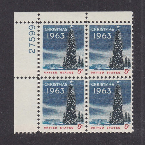 # 1240 (1963) White House Christmas Tree - PB, UL #27599, MNH