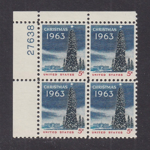 # 1240 (1963) White House Christmas Tree - PB, UL #27638, MNH