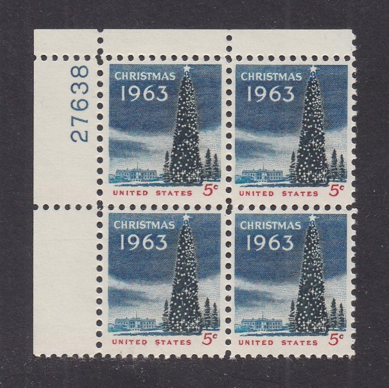 # 1240 (1963) White House Christmas Tree - PB, UL #27638, MNH