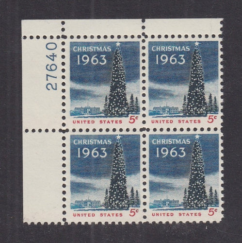 # 1240 (1963) White House Christmas Tree - PB, UL #27640, MNH