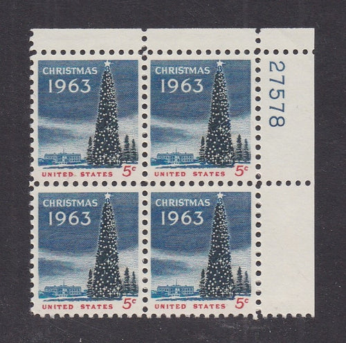# 1240 (1963) White House Christmas Tree - PB, UR #27578, MNH
