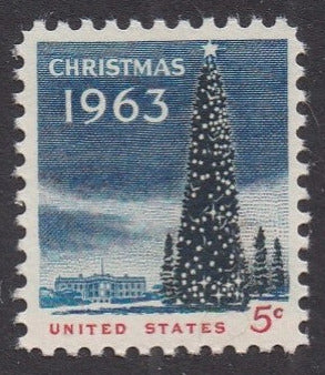 # 1240 (1963) White House Christmas Tree - Sgl, MNH