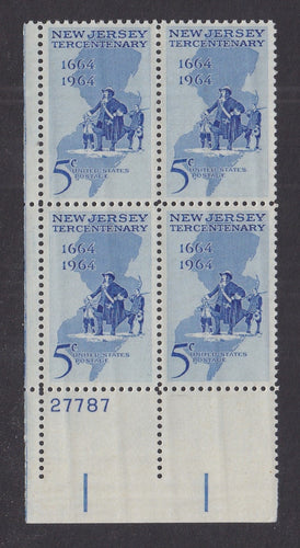# 1247 (1964) New Jersey - PB, LL #27787, MNH