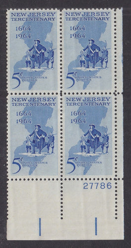 # 1247 (1964) New Jersey - PB, LR #27786, MNH