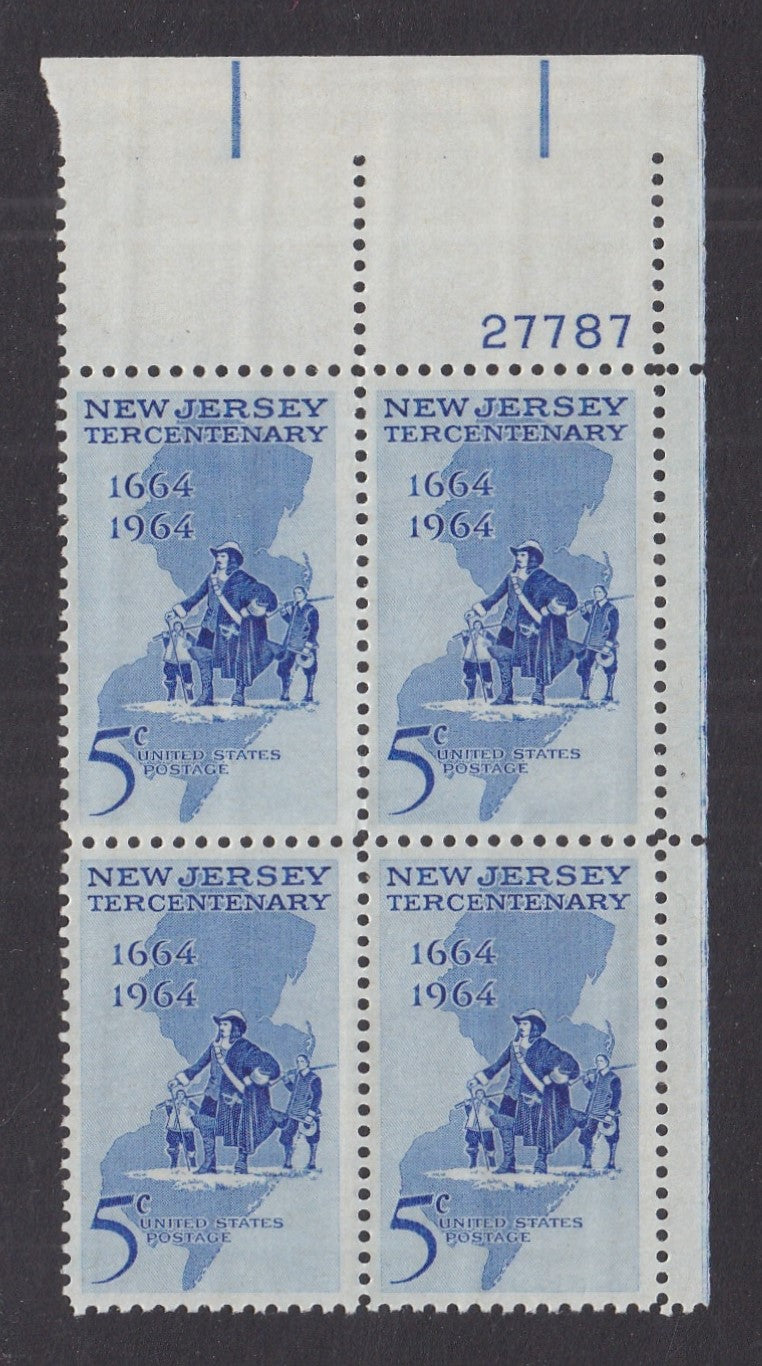 # 1247 (1964) New Jersey - PB, UR #27787, MNH