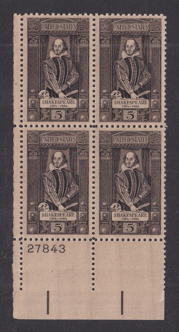 # 1250 (1964) Shakespeare - PB, LL #27843, MNH