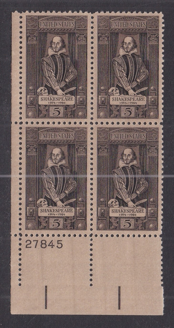 # 1250 (1964) Shakespeare - PB, LL #27845, MNH