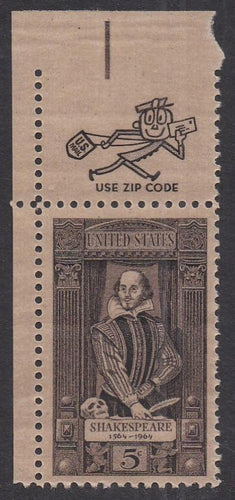 # 1250 (1964) Shakespeare - Mr Zip sgl, LL, MNH