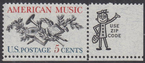 # 1252 (1964) Music - Mr Zip sgl, LR, MNH
