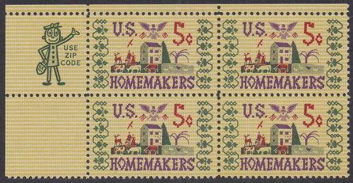 # 1253 (1964) Homemakers - Mr Zip BK/4, UL, MNH