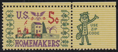 # 1253 (1964) Homemakers - Mr Zip sgl, UR, MNH