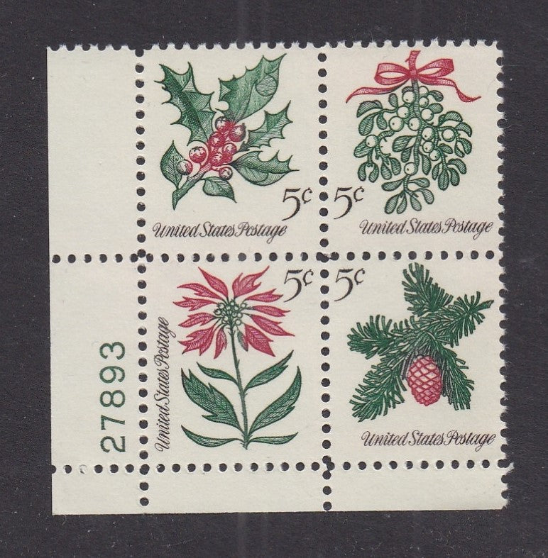 # 1254-57 (1964) Christmas - PB, LL #27893, MNH