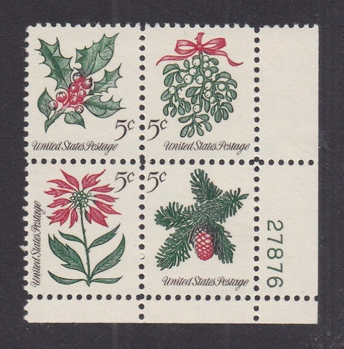 # 1254-57 (1964) Christmas - PB, LR #27876, MNH