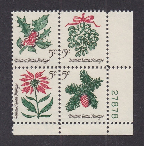 # 1254-57 (1964) Christmas - PB, LR #27878, MNH
